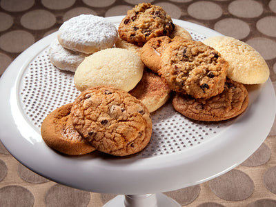 A delectable assortment of one dozen Gourmet Assorted Cookies.