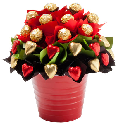 Chocolate Bouquet Surprise (36 Round & Heart Shape Chocolates).
