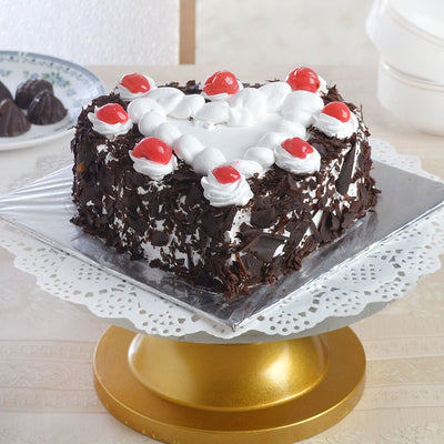 Exotic Heart Shaped Black Forest Cake