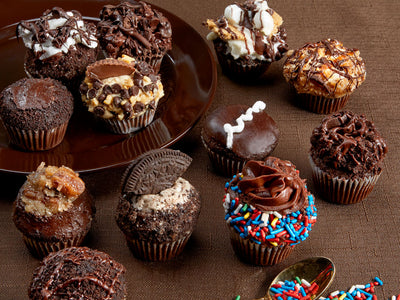 A delectable assortment of the finest chocolate themed mini cupcakes around!

