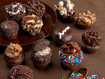 A delectable assortment of the finest chocolate themed mini cupcakes around!

