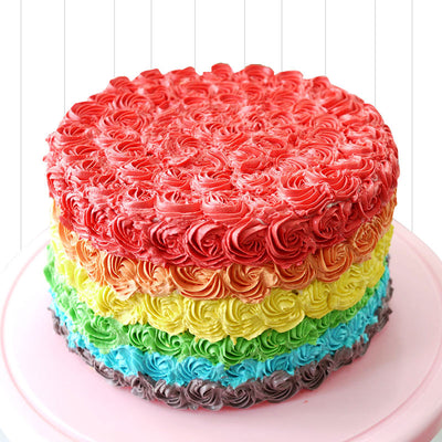 Rainbow Rose Cake